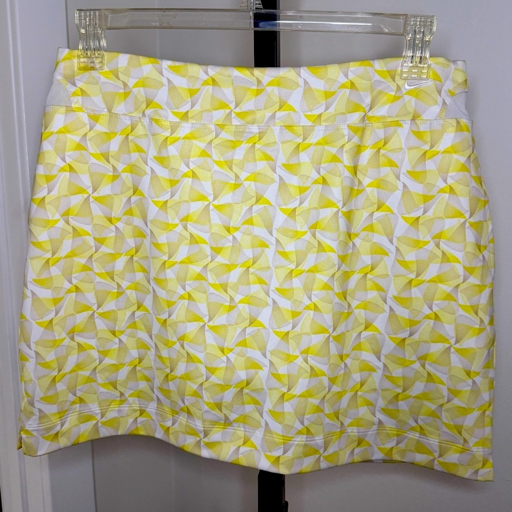 Nike Golf Yellow Geometric A-Line Skort
